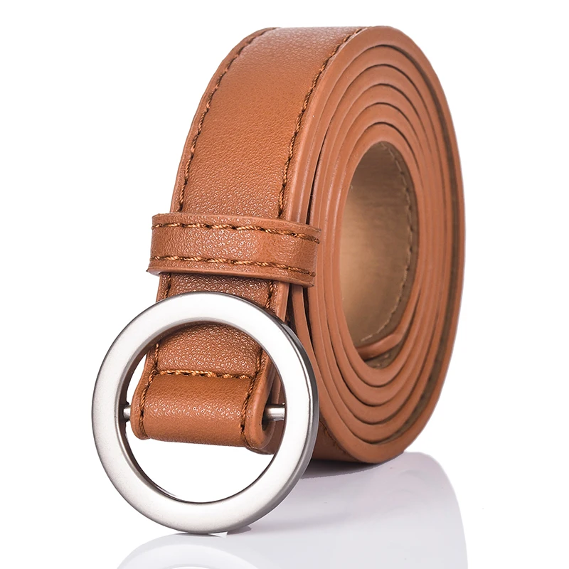 Circle Pin Buckles Belt Females Jeans Wild Belts for Women Fashion Simple Adjustable Waist Ladies Accessories ZK-072 | Аксессуары для
