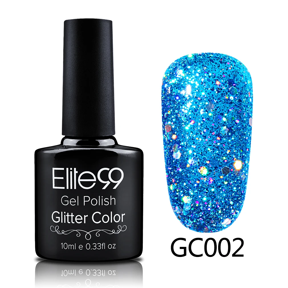 Elite99 10 мл Soak Off Diamond гель УФ гель для ногтей с блестками Лак Блеск геллак нужно УФ лампы клей для ногтей эмаль блёстки гель - Цвет: S-GC002