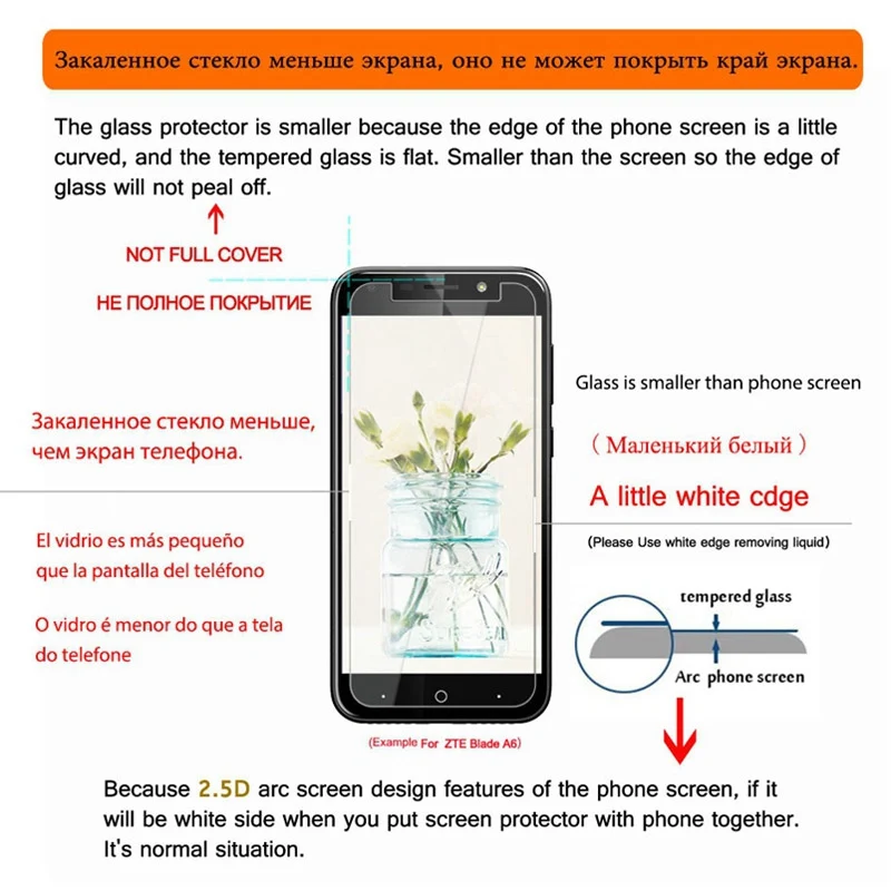 2.5D Закаленное стекло для Samsung A7 2018 покрытие закаленное чехол Защитная пленка