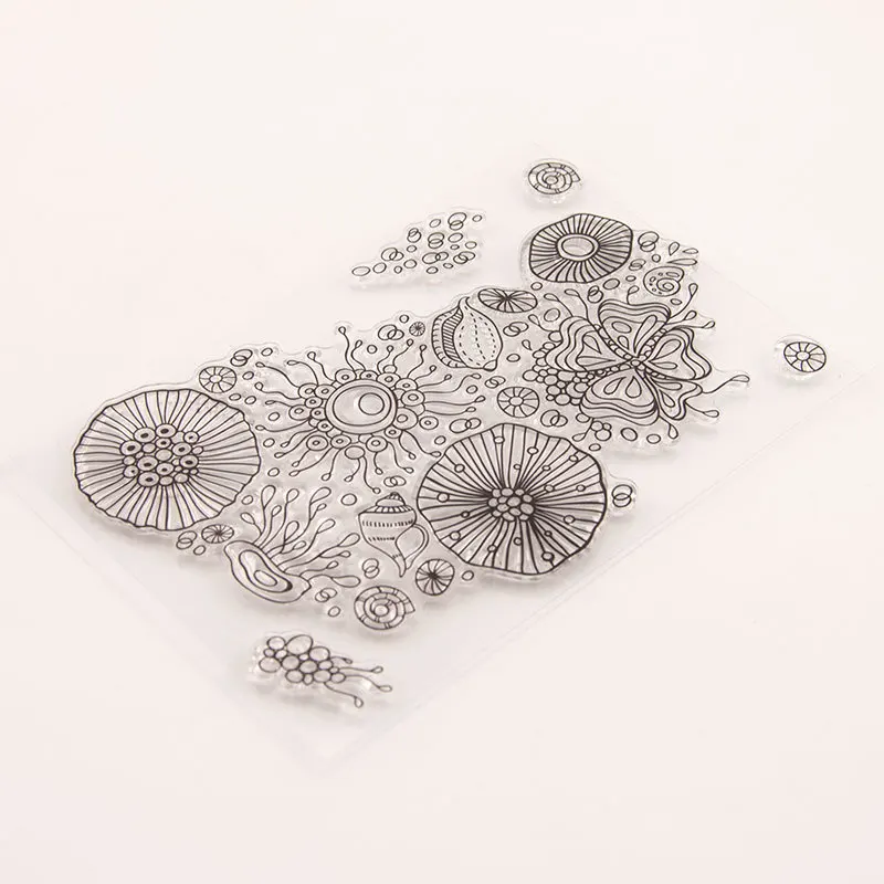 Lotus leaves and plants Transparent Clear Silicone Stamp/Seal for DIY scrapbooking/photo album Decorative clear stamp | Канцтовары для