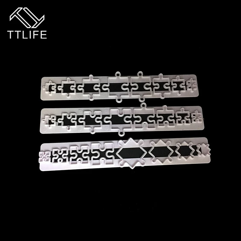 TTLIFE 3 шт. Jigsaw для нарезки печенья в виде печати Fondant (сахарная) шоколадная форма