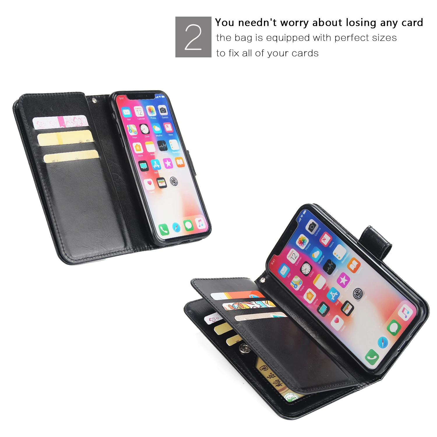 Кожаный чехол для iPhone 11 Pro Max X Xr Xs Max 10, Роскошный кошелек, чехол для карт, флип-чехол для телефона, для iPhone 7, 8 Plus, 6, 6 S Plus, 5, 5S, SE