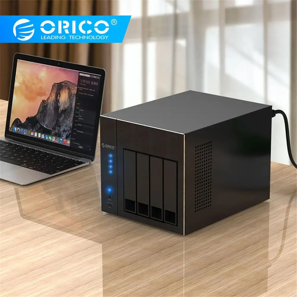 ORICO NAS 2,5 ''3,5'' NAS 4-Bay, устройство для хранение жестких дисков, док-станция для жесткого диска чехол для портативных ПК жесткий диск коробка для хранения корпус