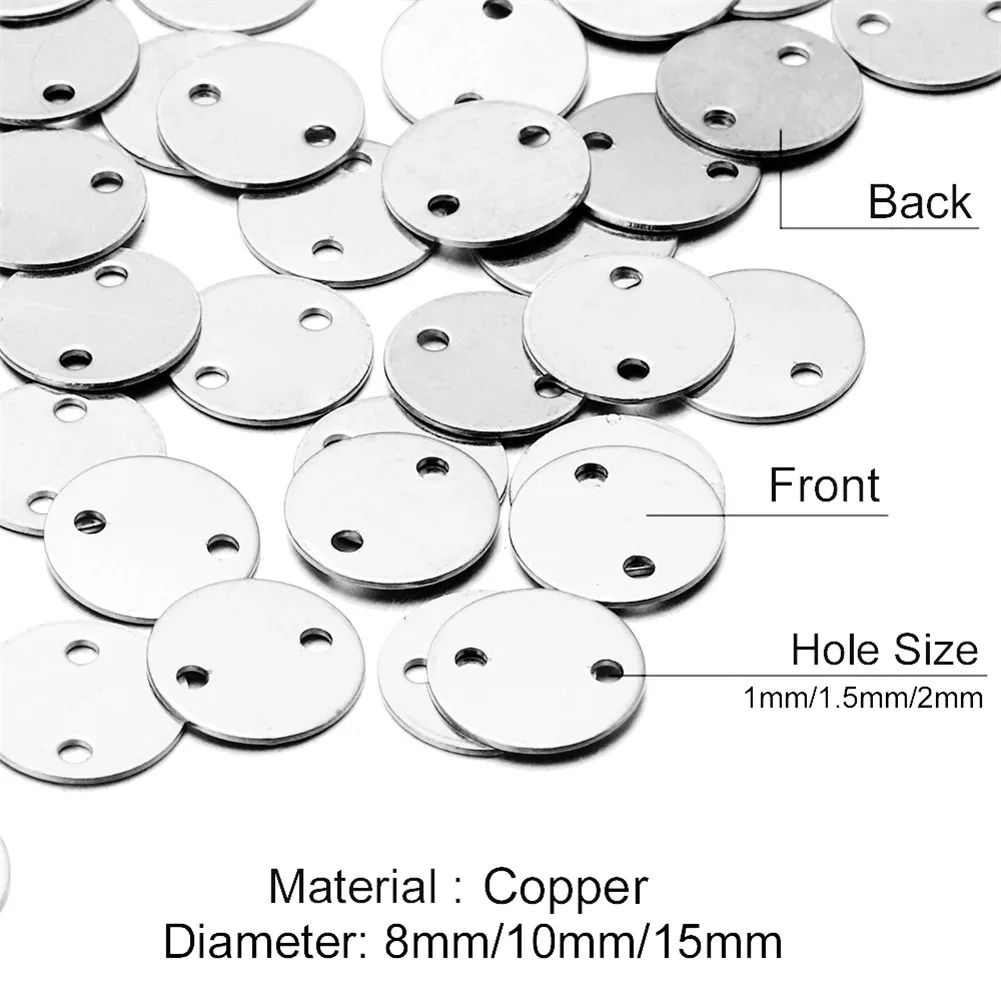 Круглые маленькие штампованные Пустые Подвески с медной полированной