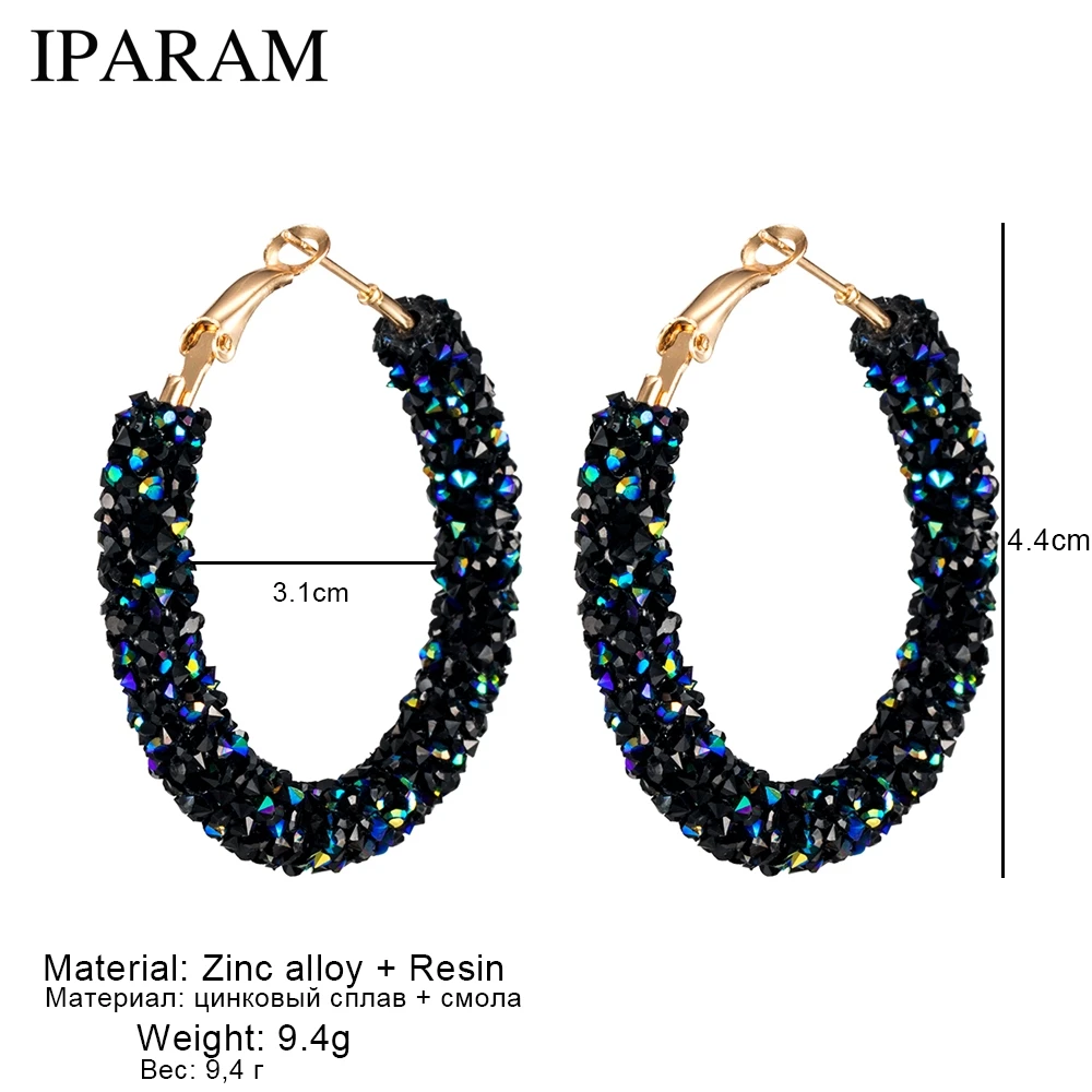 IPARAM новый дизайн модный очаровательный австрийский хрусталь серьги кольца