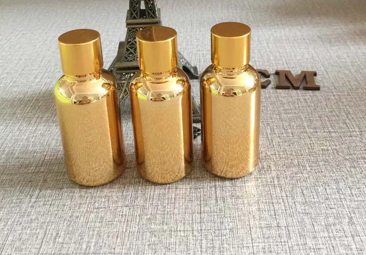 

Hot sale gold high-grade oil bottle glass bottle wholesale 30ml capsule 10pcs/lot