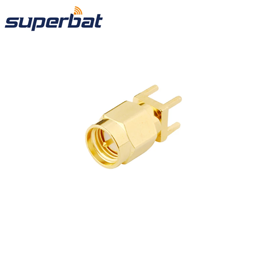 Superbat SMA сквозное отверстие для монтажа печатной платы штекер вертикальный прямой