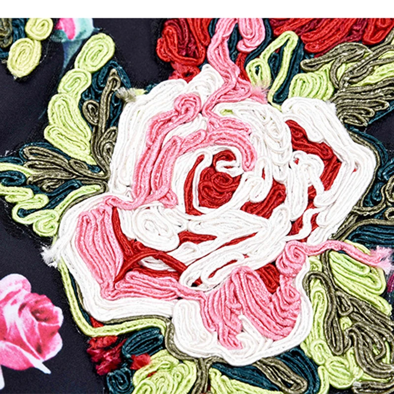 Summer Vintage Black Floral Embroidery Long Dress Women 2019 Runway Sleeve Sexy Evening Party Club Dresses Bodycon Clothes | Женская