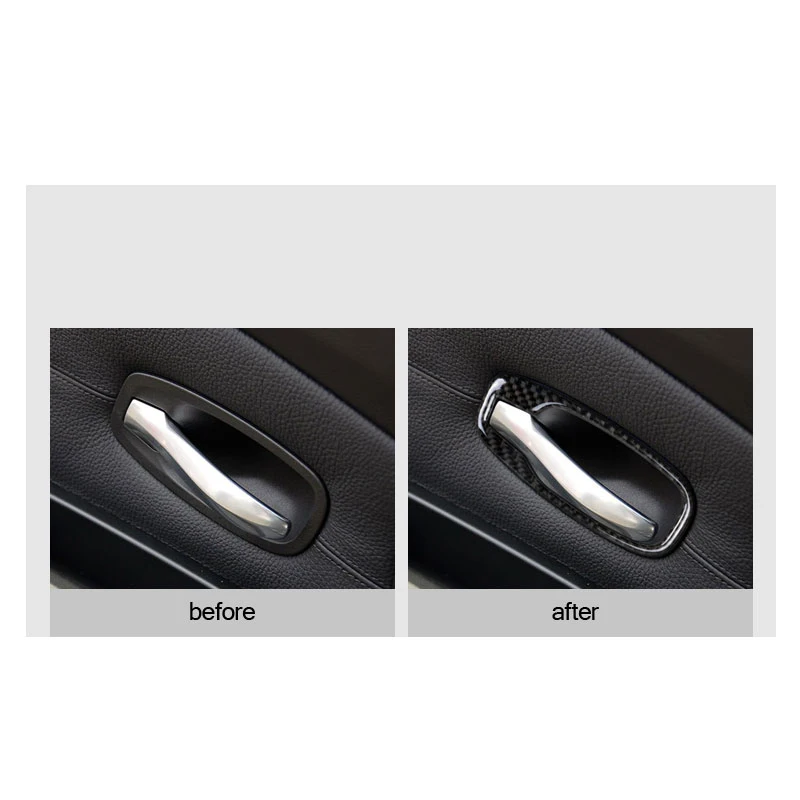 Углеродное волокно автомобиля накладка на внутреннюю дверную ручку обшивки