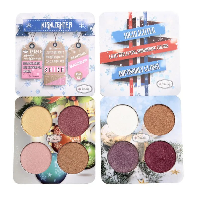2 Рождество матовые тени для век Pallete световой макияж Maquiagem натуральный женщина