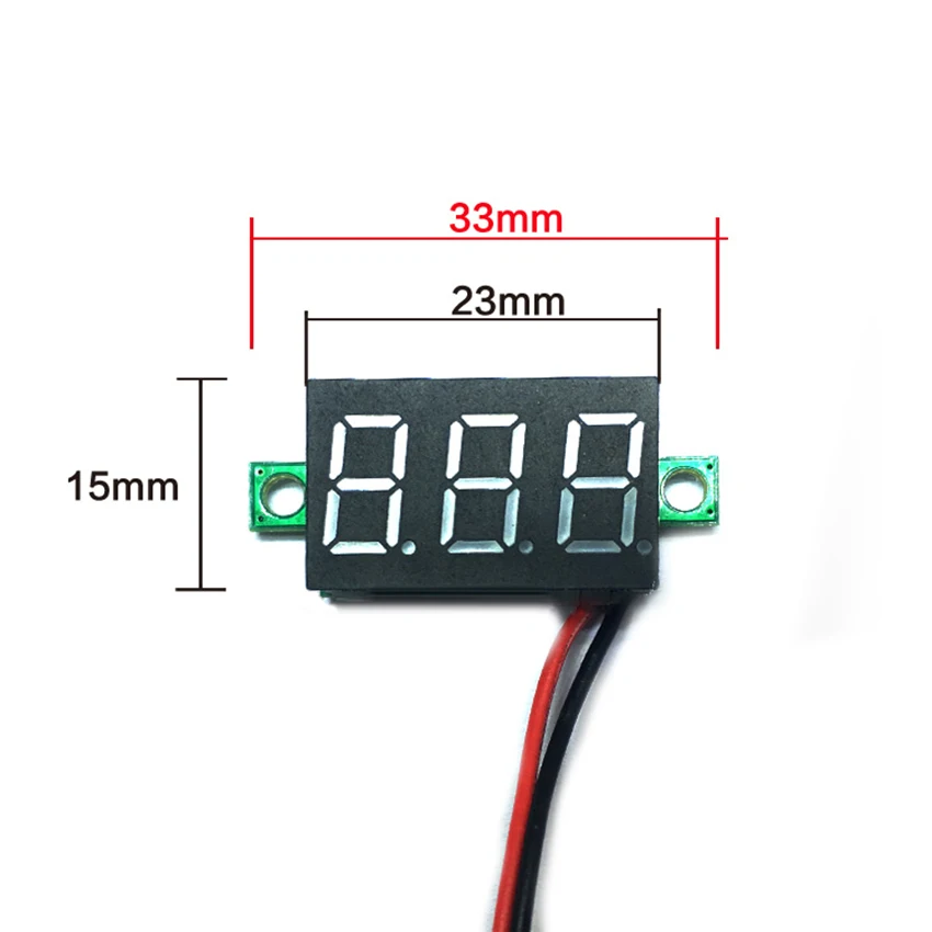 0 36 дюйма светодиодный цифровой DC Volmeter DC2.5 30V Цифровой Манометр вольтметр