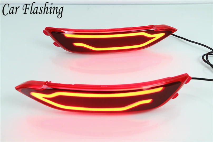 2pcs for hyundai tucson Car LED Reflector Lamp Rear Fog Lamp Rear Bumper Light Brake Accessories Light