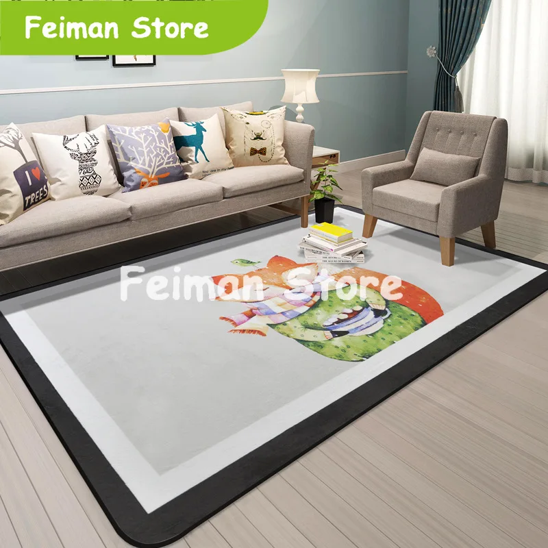 New Lovely Cartoon Animal Soft Rugs Floor Big Mats Anti-slip Kid Room Decoration Children Crawling Play Mat Carpets Area | Дом и сад
