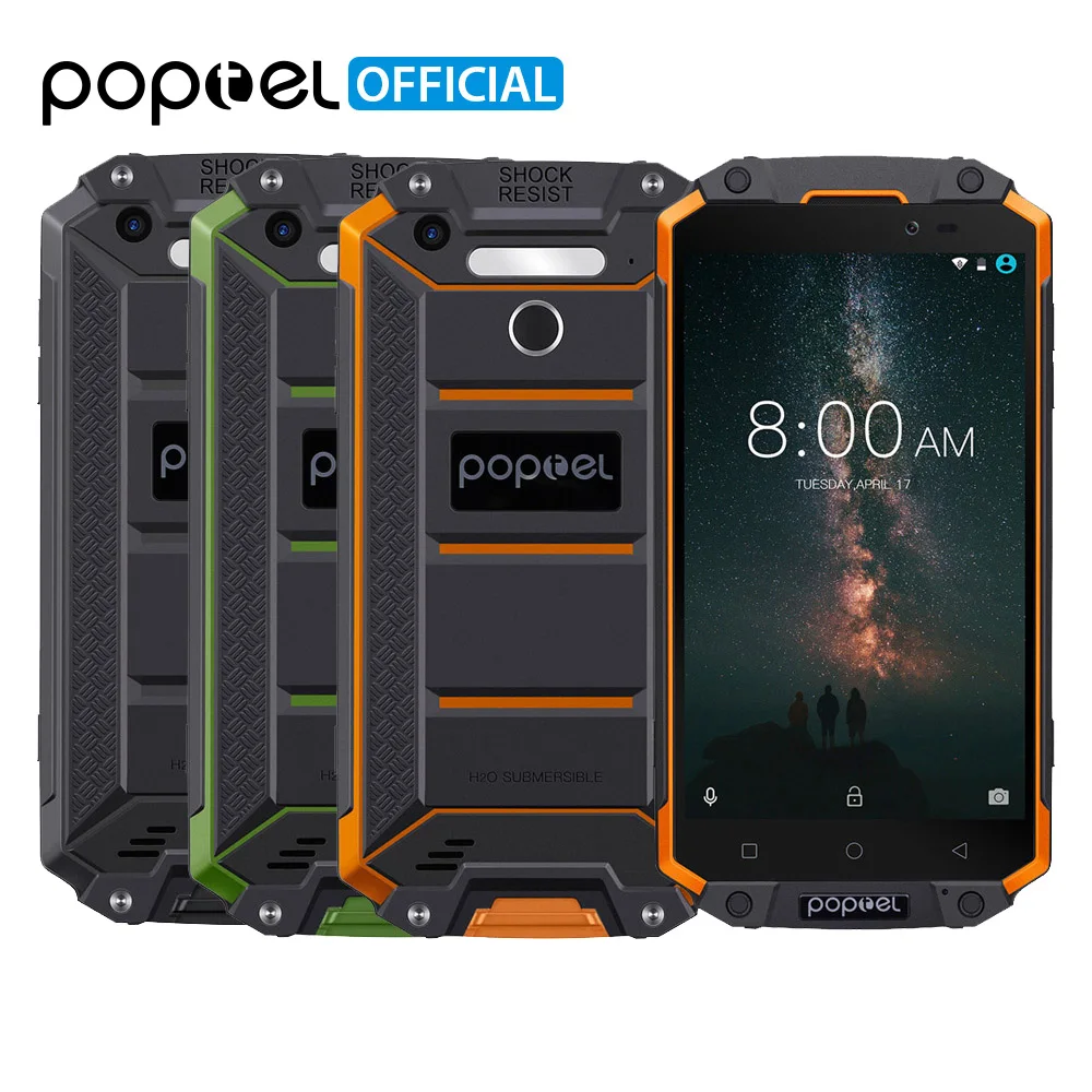 POPTEL P9000 Max 4 Гб 64 IP68 водонепроницаемый ударопрочный смартфон 9000 мАч 5 &quotFHD MT6750V
