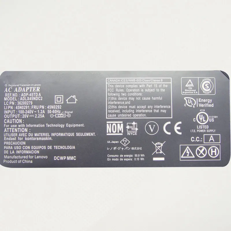 Original 20V 2.25A USB tip 45W Power Adapter Charger for Lenovo Yoga 2 11 11s 13 ADLX45NDC2 ADLX45NLC2A Notebook | Компьютеры и офис