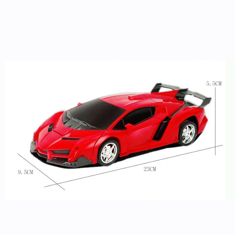 2in1 rc car sports car transformation robots models remote control deformation car rc fighting toy kidschildrens birthday gift free global shipping