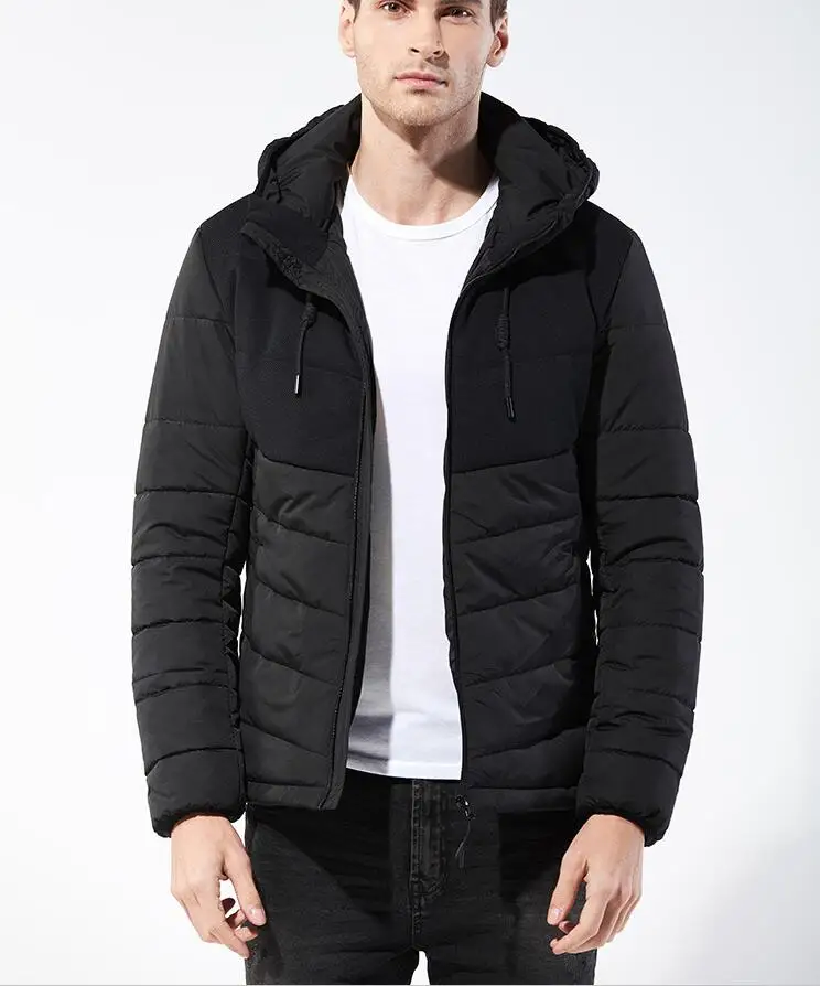 

Winter Jackets Men Wind Resistant Autumn Spring Drawstring Hooded Mens Jacket Coats Male Thick Warm European Size Machine Wash
