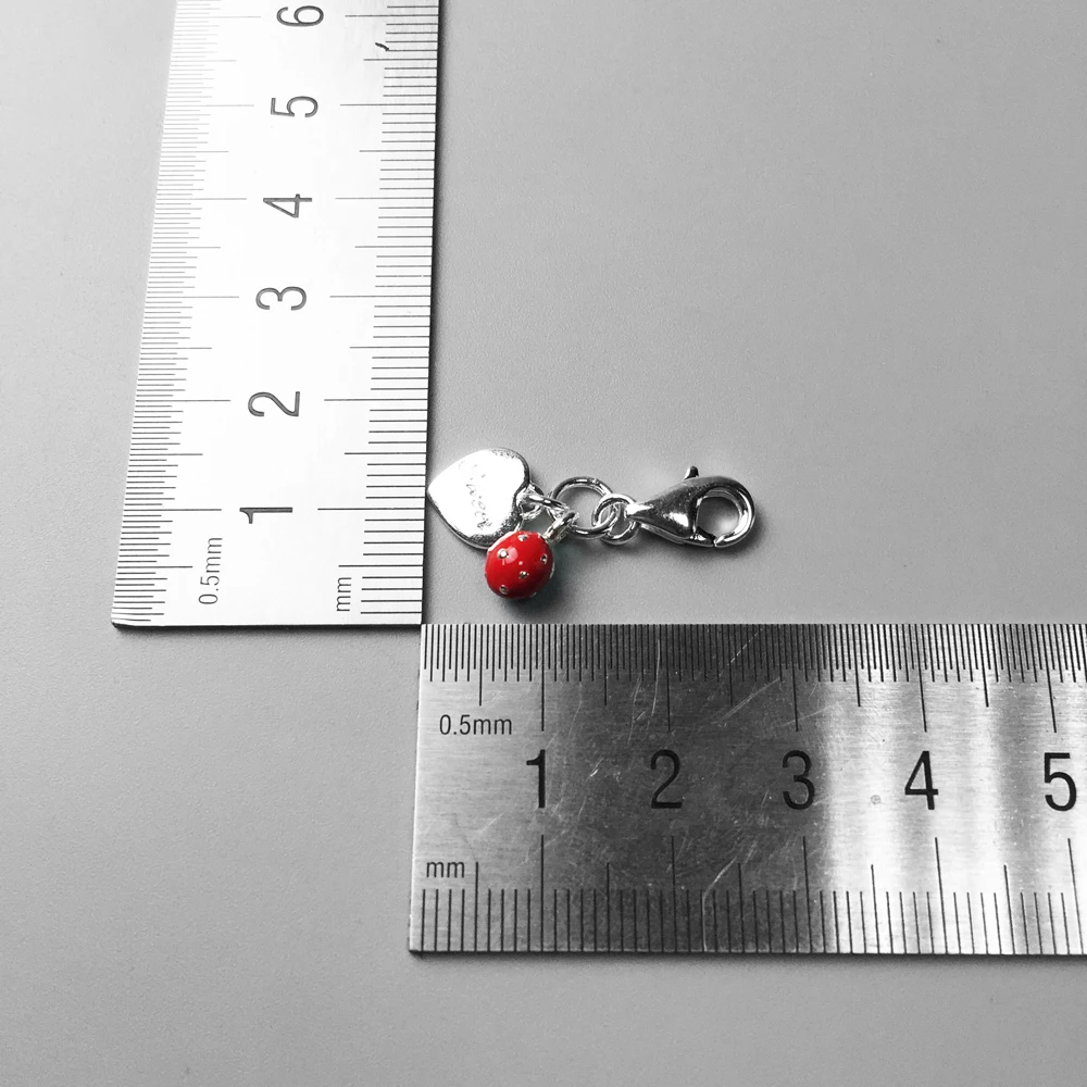 Sweet Heart &amp Клубника Подвески Fit Браслет И Сумка Симпатичные 925 пробы серебро DIY