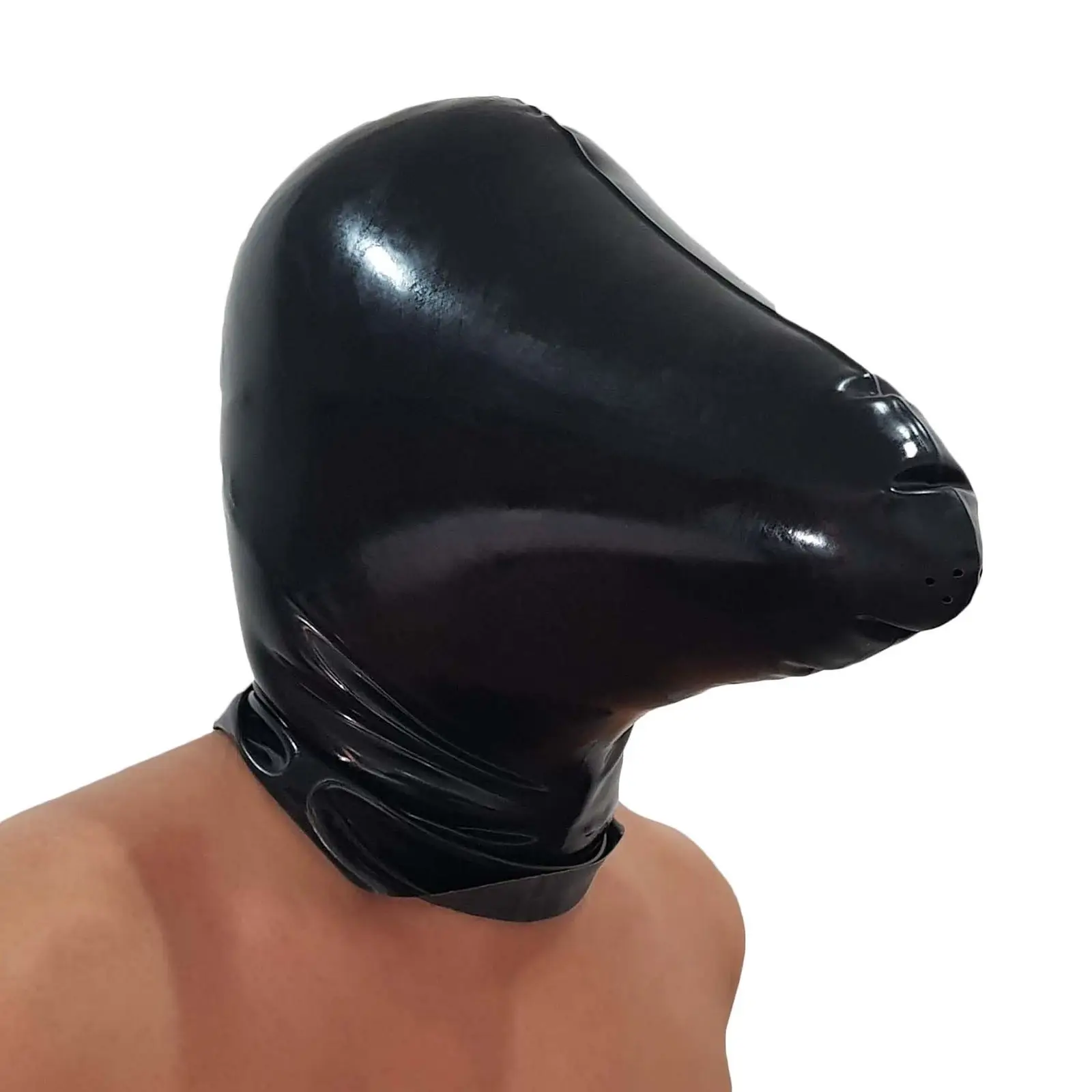 Geschlossene латекс Maske AU Gummi латексная маска резиновый капюшон |
