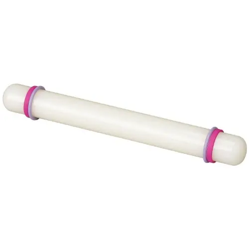 

23 cm / 9" Non Stick Fondant & Sugarcraft Rolling Pin with Spacing Guide Rings