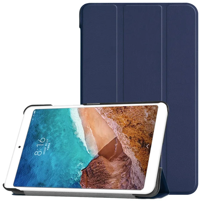 Dark Blue IBuyiWin чехол для Xiaomi Mi Pad 4 8,0 дюймов планшетный ПК Funda тонкий складной из искусственной кожи чехол для Xiaomi Mi Pad 4 смарт-чехол флип-чехол - Цвет: Dark Blue