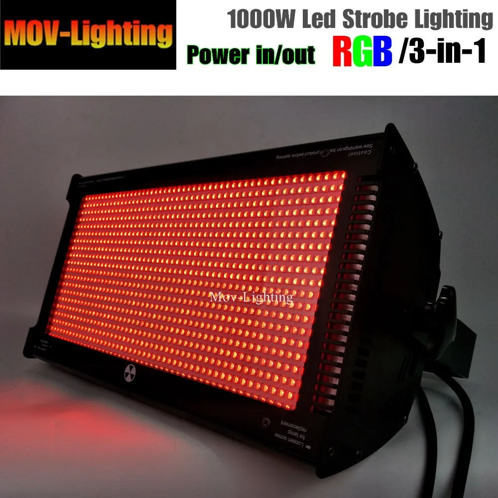 Бесплатная доставка 2 шт. 1000 Вт RGB стробоскосветильник 3 цвета смешивание высокой