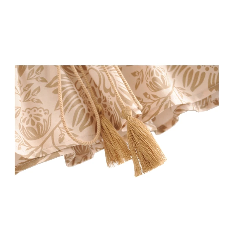 Женский короткий топ в стиле бохо винтажные свободные пляжные Блузы с кисточками