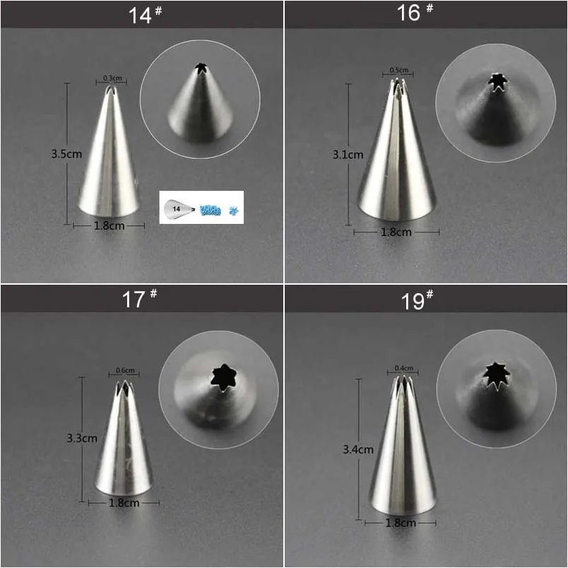 Маленькие Насадки для украшения кондитерских изделий из нержавеющей стали