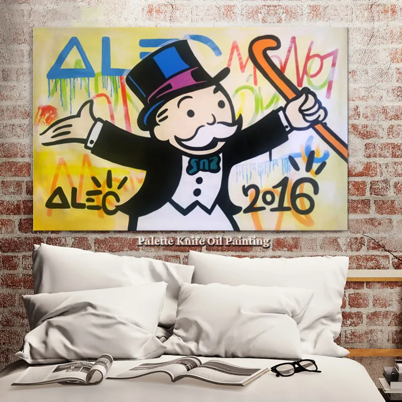 

Alec Graffiti pop art painting street art urban art money art on canvas Wall pictures for living room Home Decor wall decor0033