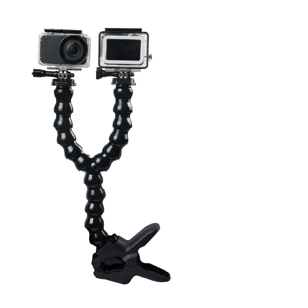 Y образная палка для селфи + гибкий зажим GoPro Hero 5 4 3 Xiaoyi SJCAM Регулируемый двойной