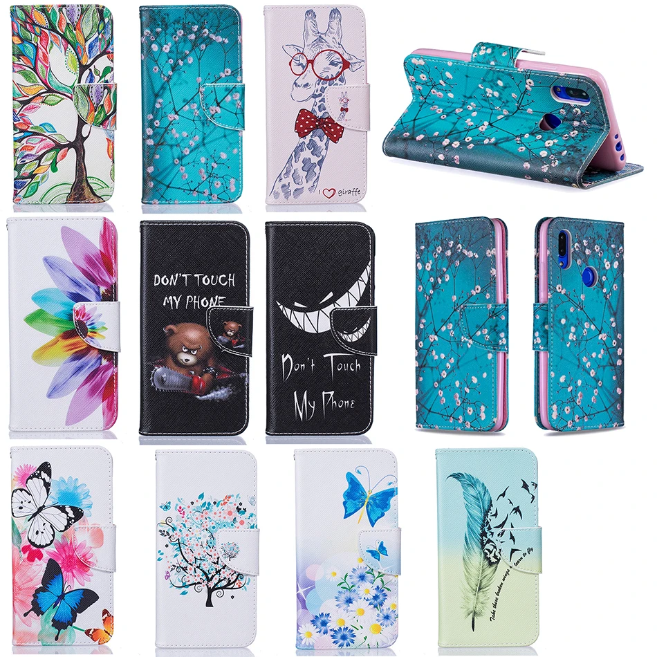 

Luxury Painted pattern Wallet PU Flip Case for Xiaomi Mi A2 Lite Redmi 6A Cover for Redmi Note 4X Fundas For Redmi Note 7S Cases