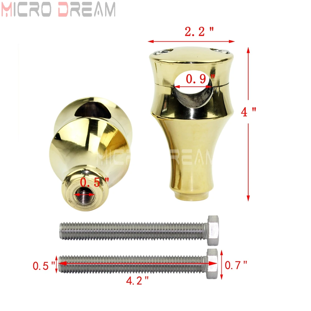 

Brass Handlebar Risers 25mm 1'' Mount Clamps for Harley Sportster Iron 883 1200 Super Low Chopper 1 inch Handle Bar Risers