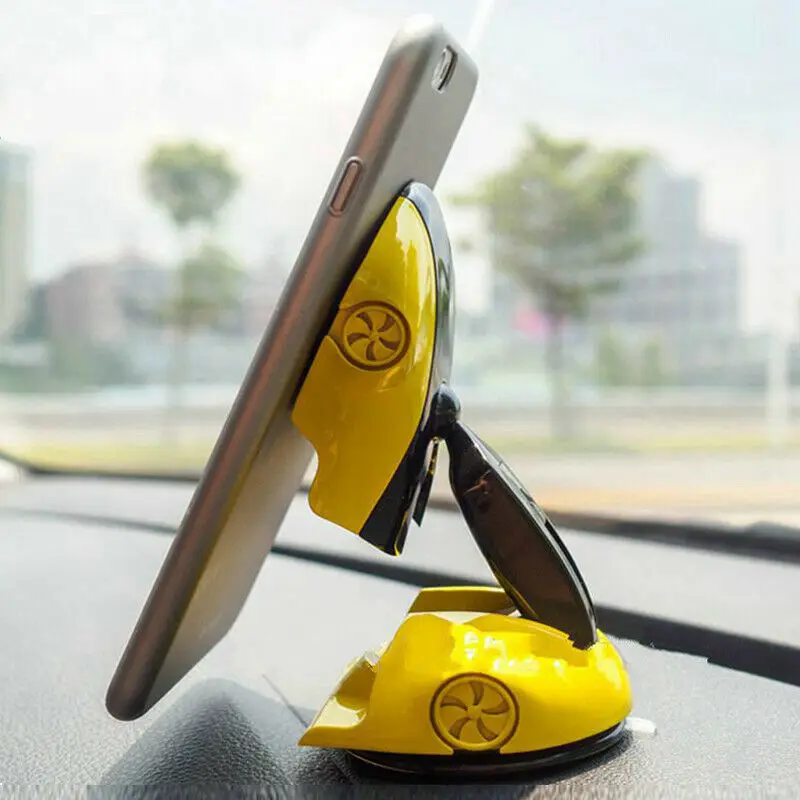Желтая Спортивная модель автомобиля магнитный держатель для телефона на 360 ° с