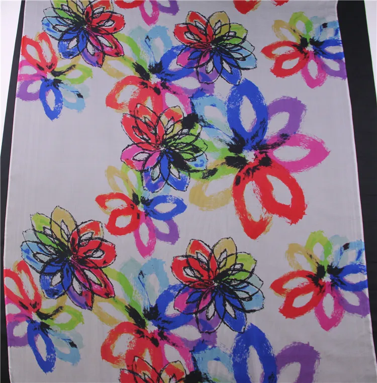 J32 digital printed silk chiffon fabric use summer dress | Дом и сад