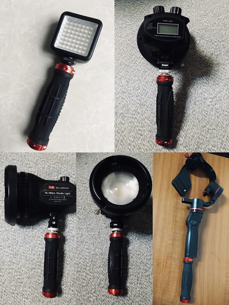 XILETU UG-01 стабильный кронштейн DSLR 1/4 ручной резиновой ручкой Стабилизатор камеры ручка для GoPro SLR смартфон