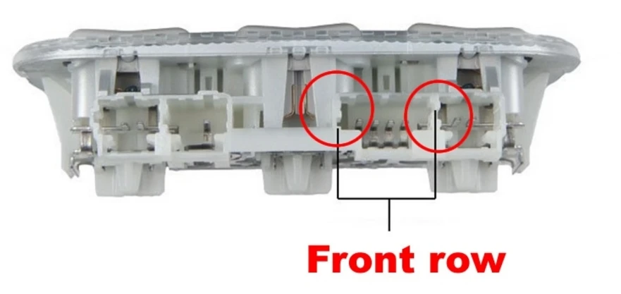 Front ceiling light Автомобильный светильник для чтения peugeot 301 307 308 408 3008 для Citroen C5 C3-XR sega Elysee интерьерная купольная лампа - Испускаемый цвет: Front ceiling light