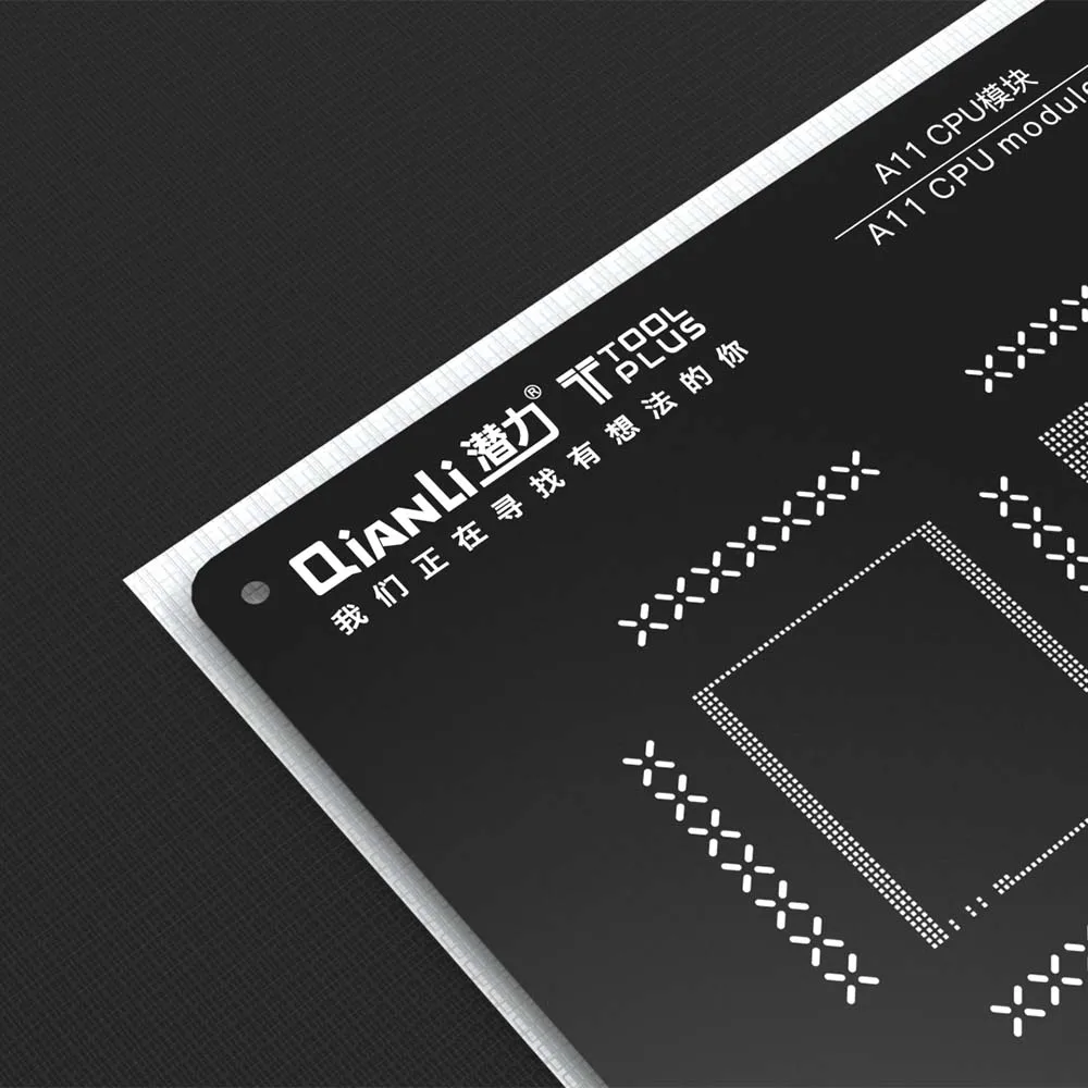 Qianli квадратное отверстие черный трафарет для ЦП iPhone CPU A7 A8 A9 A10 A11 модуль