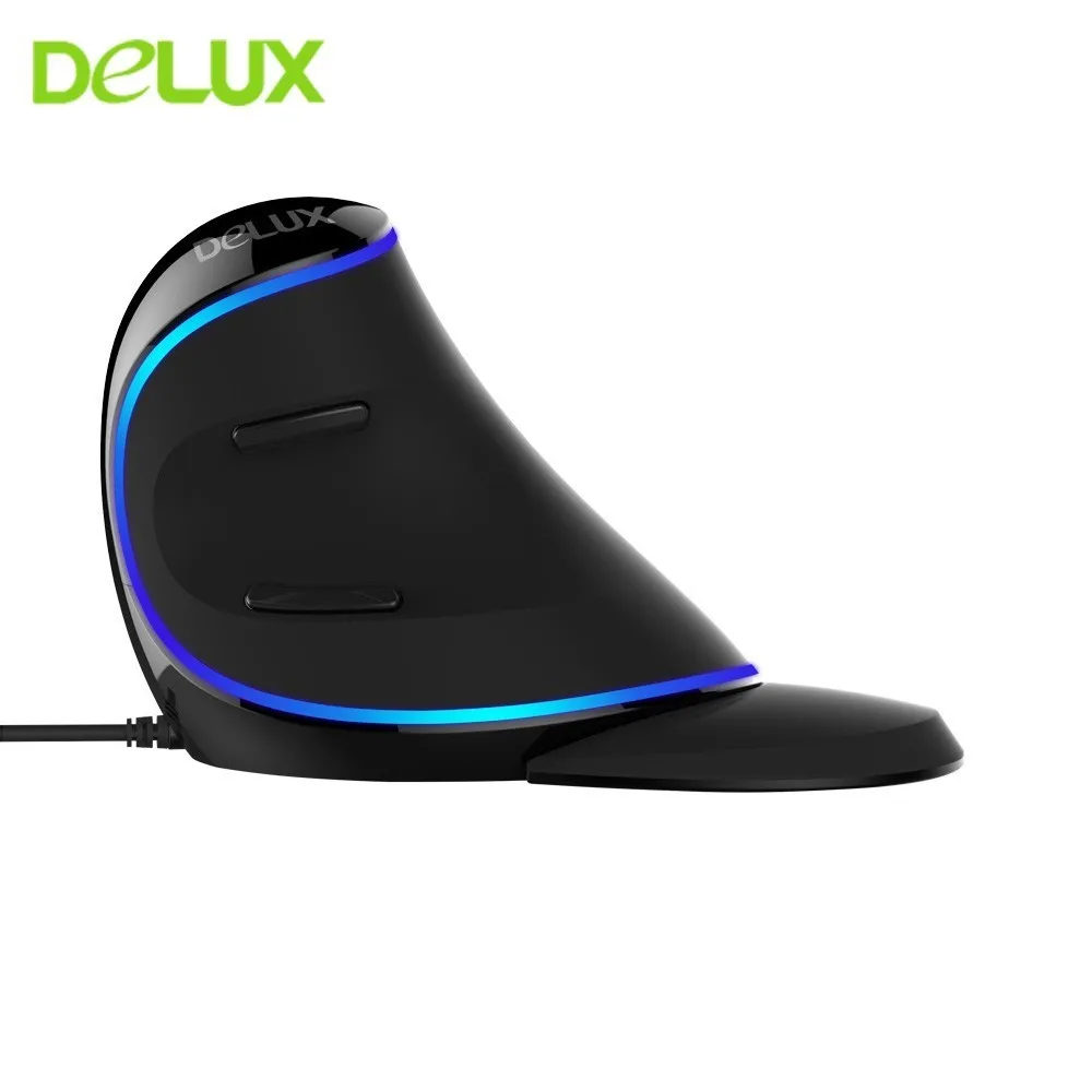Вертикальная мышь Delux M618 проводной Мышь эргономичная USB оптическая Беспроводной