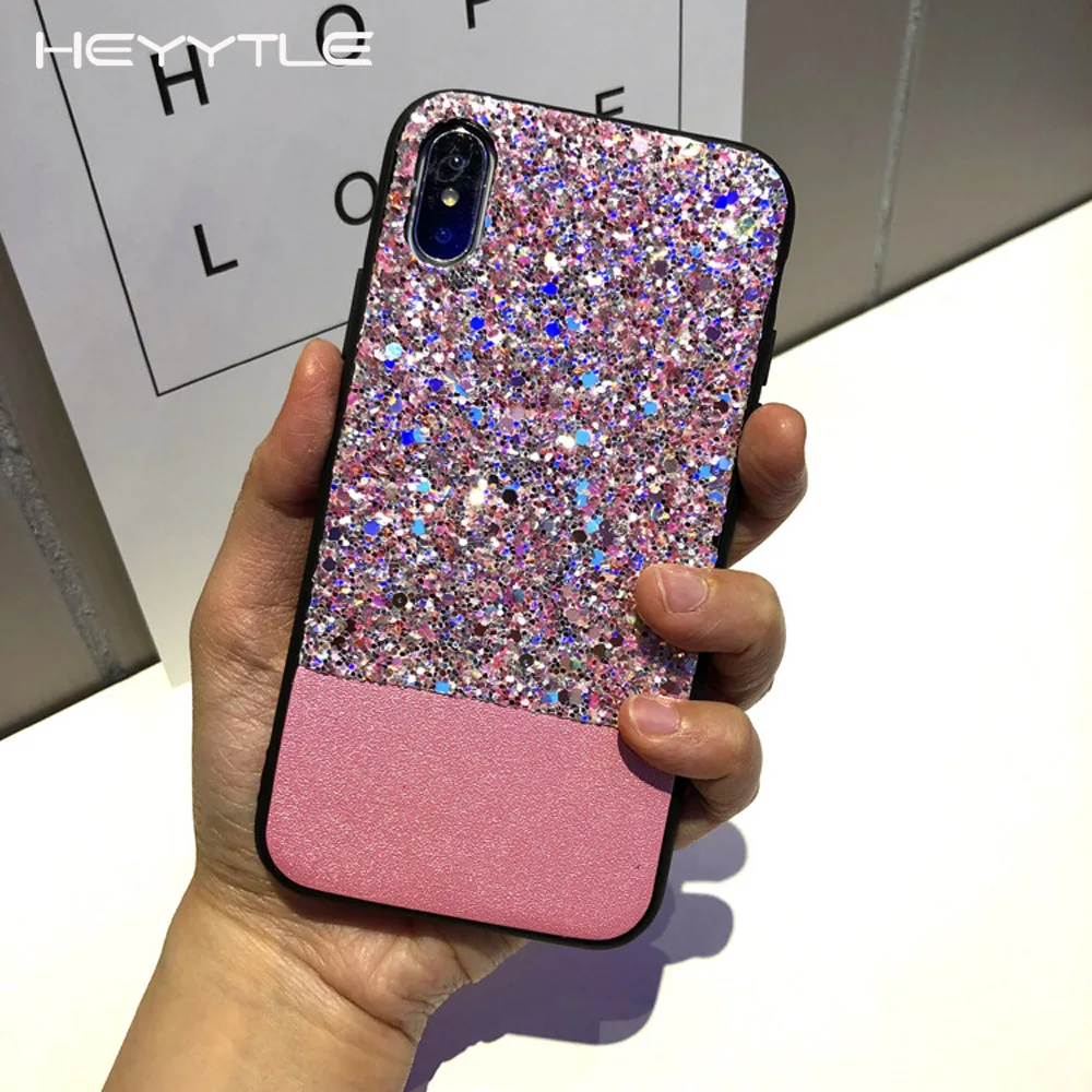 Heyytle новый блестящий чехол для телефона iPhone XR X XS MAX 87 6 6s Plus ультратонкий ТПУ s