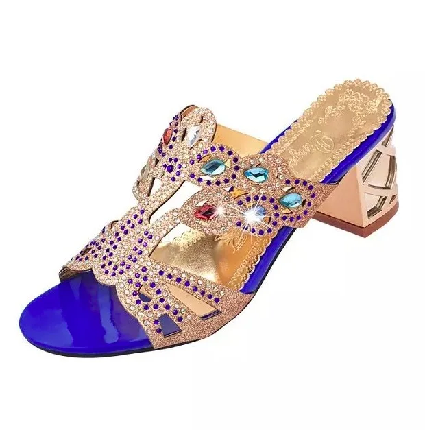 2017 new summer female diamond sandals women's shoes mouth cool slippers thick with hollow flat flip flop | Обувь