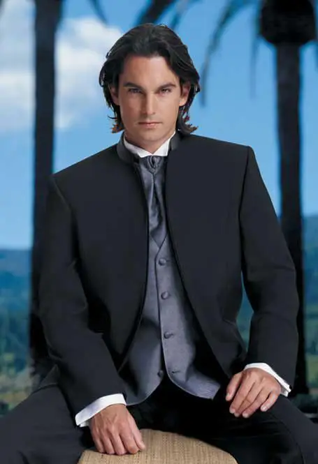 2017 Последние Дизайн индивидуальный заказ черный Жених Смокинги для женихов