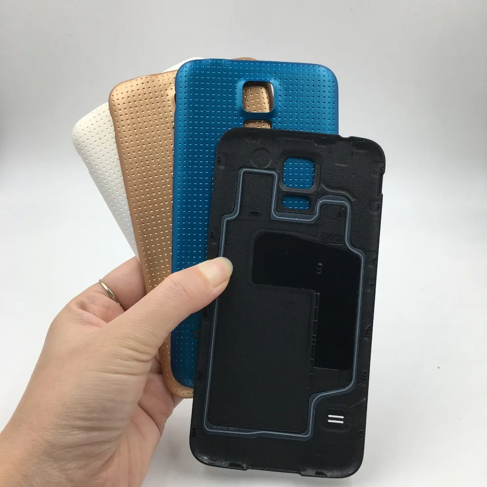 RTBESTOYZ 10 шт./лот задний корпус для Samsung Galaxy S5 i9600 G900 G900F задняя крышка батарея дверь