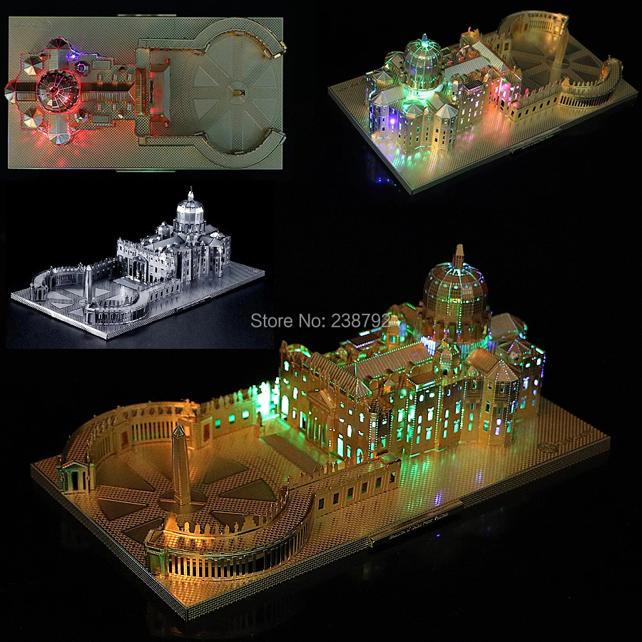 3D металлическая головоломка Италия церковь святого Петра архитектурная миниатюрная Строительная модель DIY лазерная резка сборка головоломки игрушки