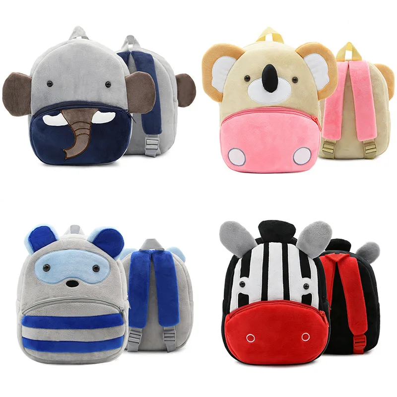 Мультяшные плюшевые сумки для мальчиков и девочек милые детские школьные ранцы