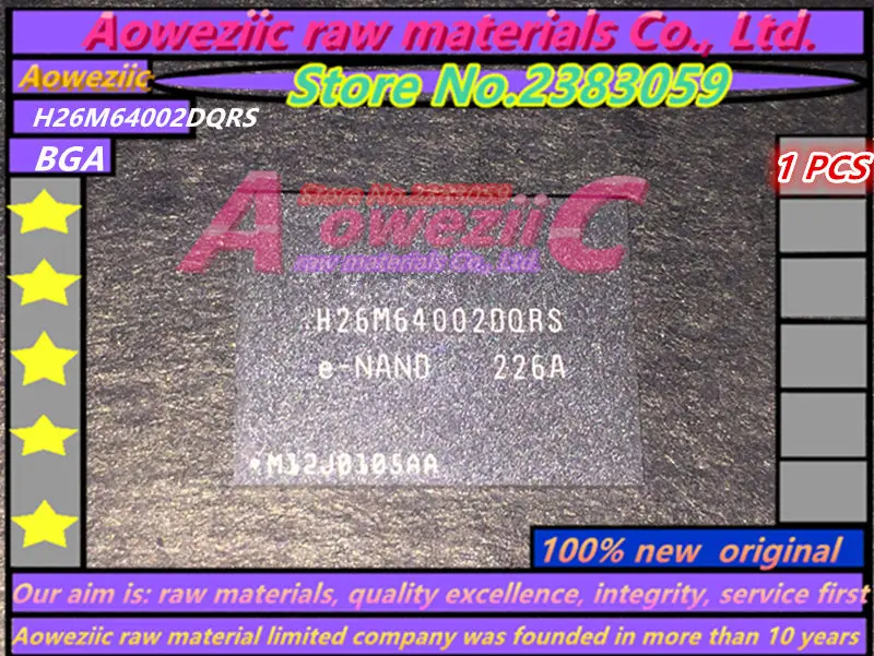 

Aoweziic 100% Новый оригинальный чип памяти H26M64002DQRS H26M64002