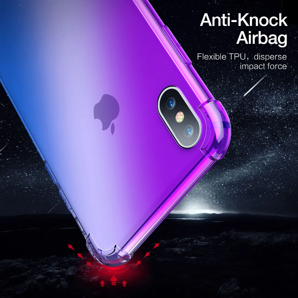 KISSCASE чехол для телефона айфон X XR XS Max 6 s 7 8 Роскошные градиент Мягкая силиконовая