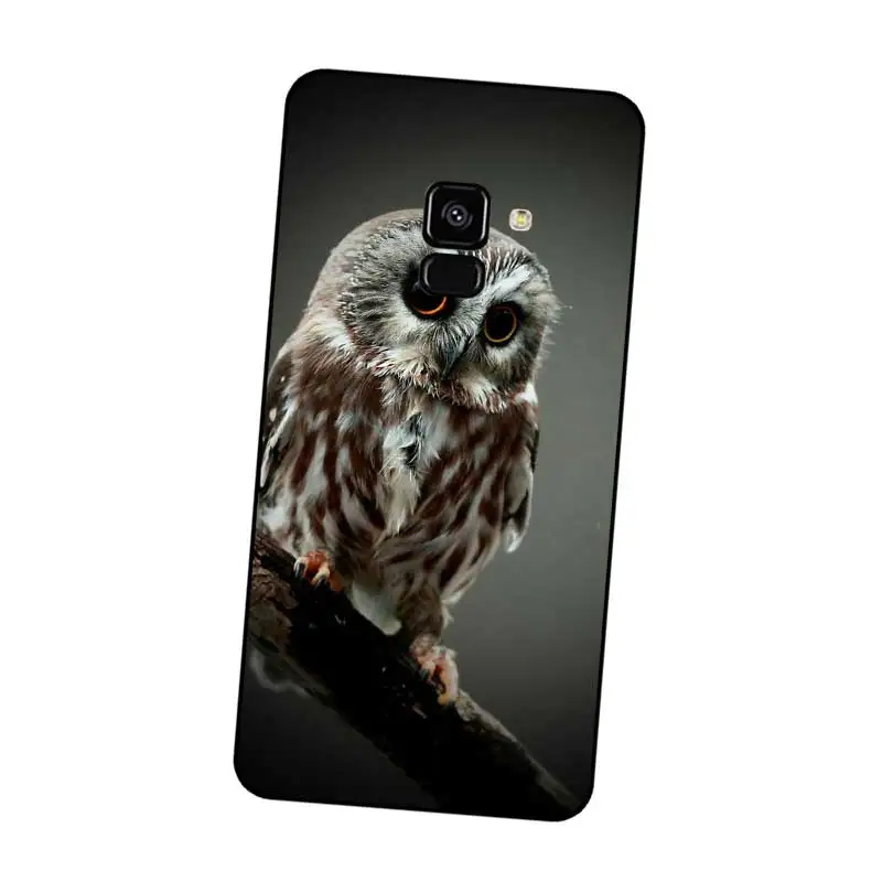 P159 Owl Cute Black Silicone Case Cover For Samsung Galaxy J2 J3 J4 J5 J6 J7 J8 Pro Plus Prime 2018 2017 |