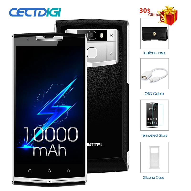 Oukitel k10000 pro 10000 мАч 4G мобильный телефон mtk6750t восемь ядер 5 дюймов Android 7 0 B + 6 13MP