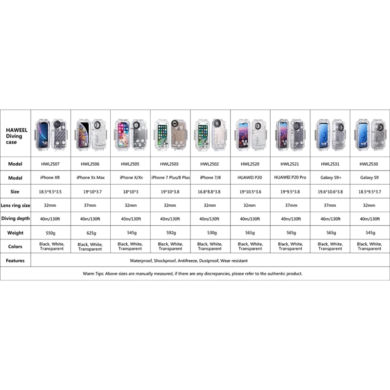 Для iphone XS 40 м/130 футов профессиональный водонепроницаемый защитный корпус для дайвинга Фото Видео подводный чехол для apple iphone x