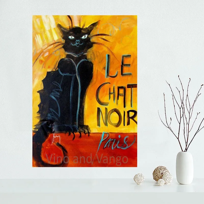 Новое поступление Холщовый постер Chat Noir горячая распродажа холст для картины на